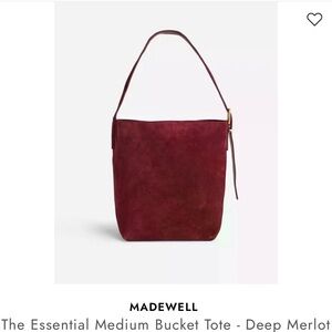 Madewell Medium Suede Shoulder/bucket Bag
